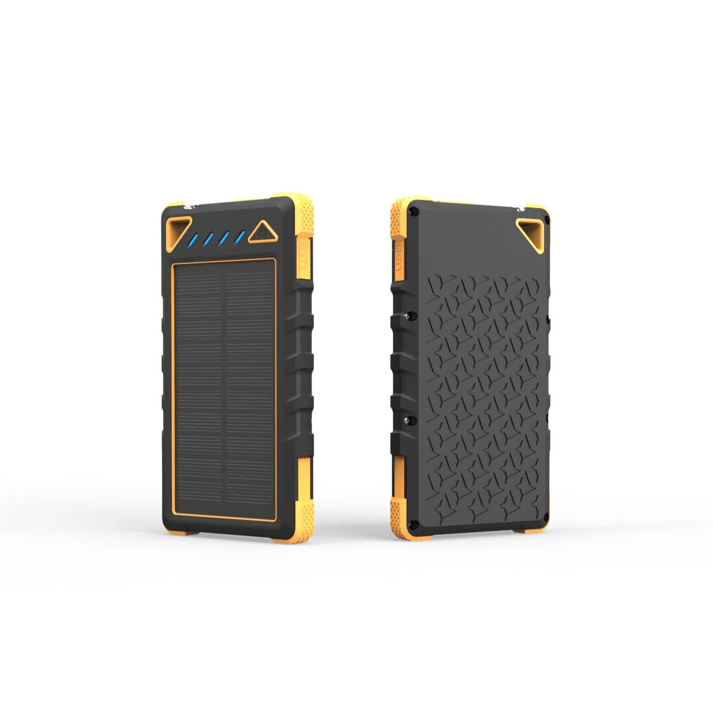 

Black 10000MAH Waterproof IP67 Solar Power Bank Powerbank Solar phone Charger