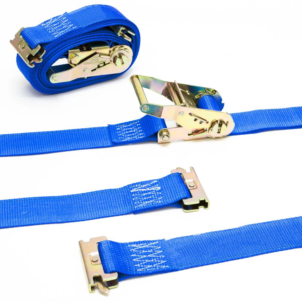 2" X 16' Strap With Ratchet For Etrack Cargo Load Control Systems In