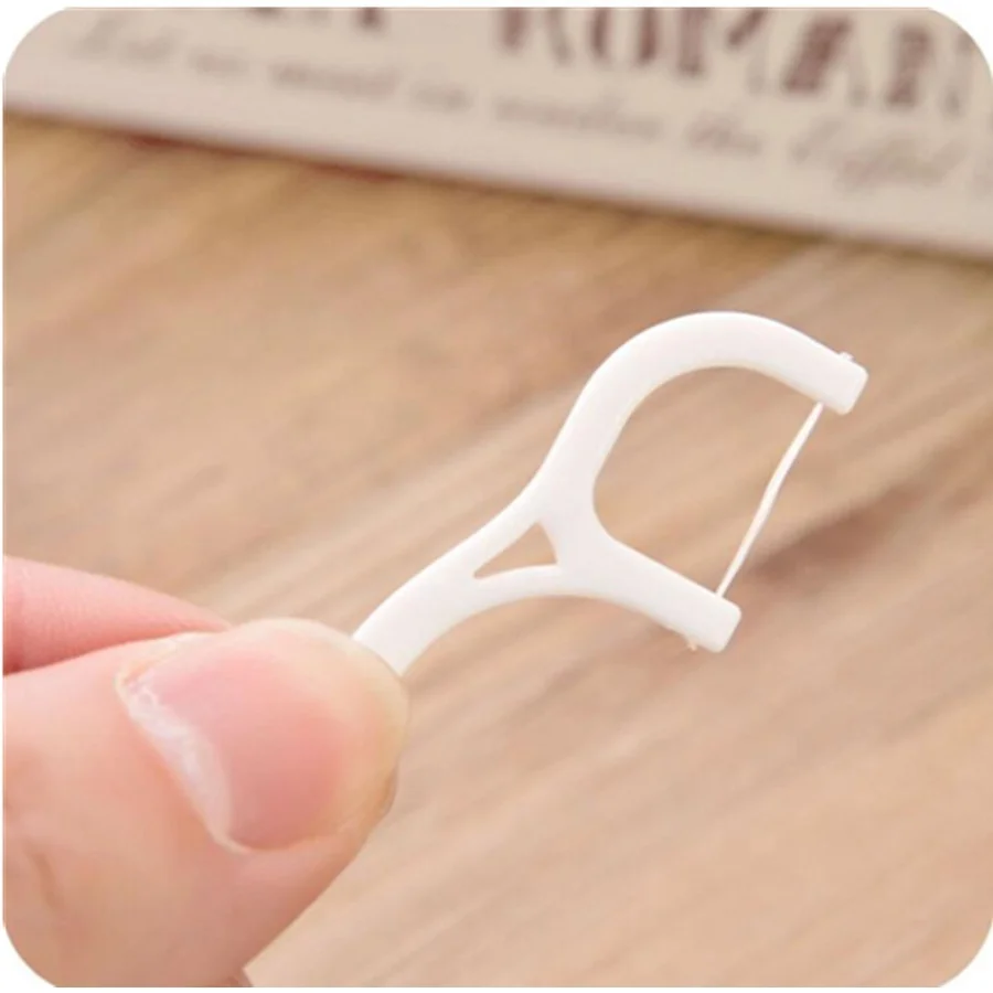 Флостик. Зубная нить/флоссер Dental Flosser. Floss Toothpick 30шт. Флосс-зубочистки (флоссер). Зубная нить одноразовая с держателем.