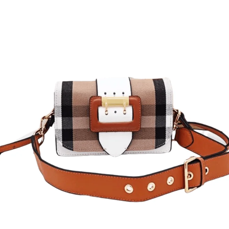 

British Fashion Luxury Brand Handbag High Quality BBR Plaid Design Lady Handbag