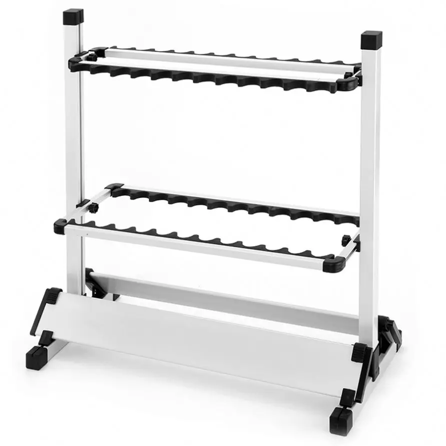 Topline Fishing Rod Holder Stand Titanium Alloy Fishing Rod Rack Stand Alloy Metallic Fishing Pole Bracket Display Rack