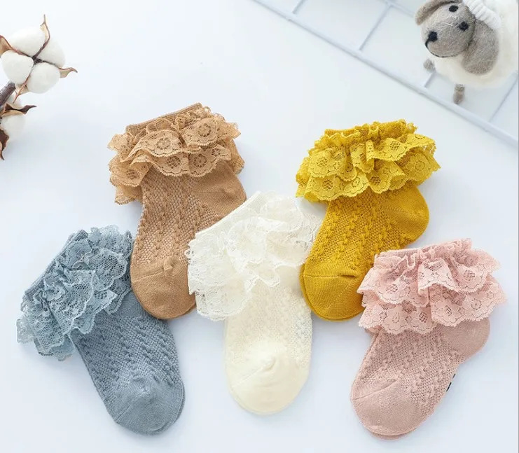 

Wholesale Baby Lace Ruffle Socks Newborn Cotton Baby Girls Sock Cute Toddler Socks Princess Style Baby Accessories