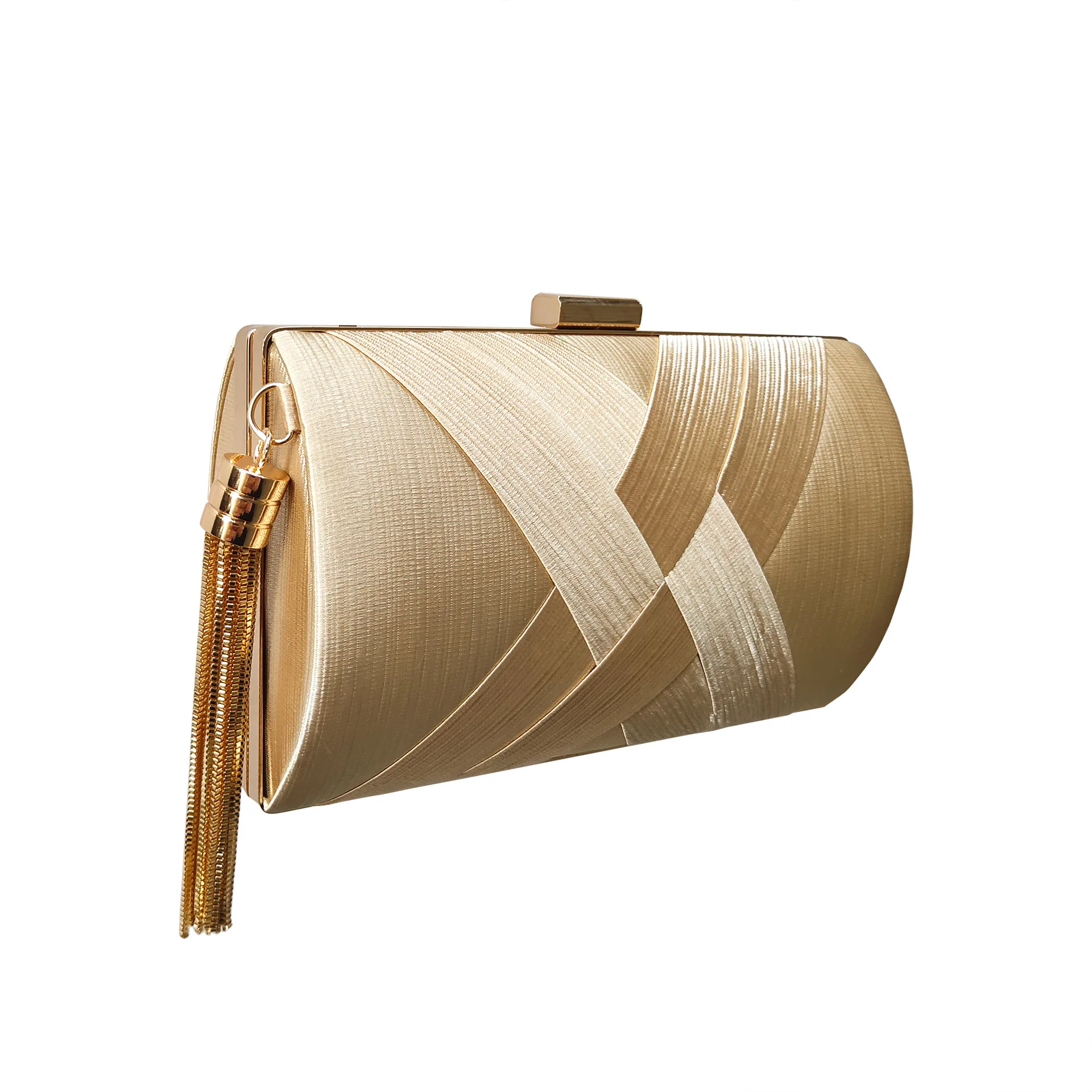 

Fancy Ladies Solid Color Tassels Silk Small Wedding Evening Clutch Bags For Women