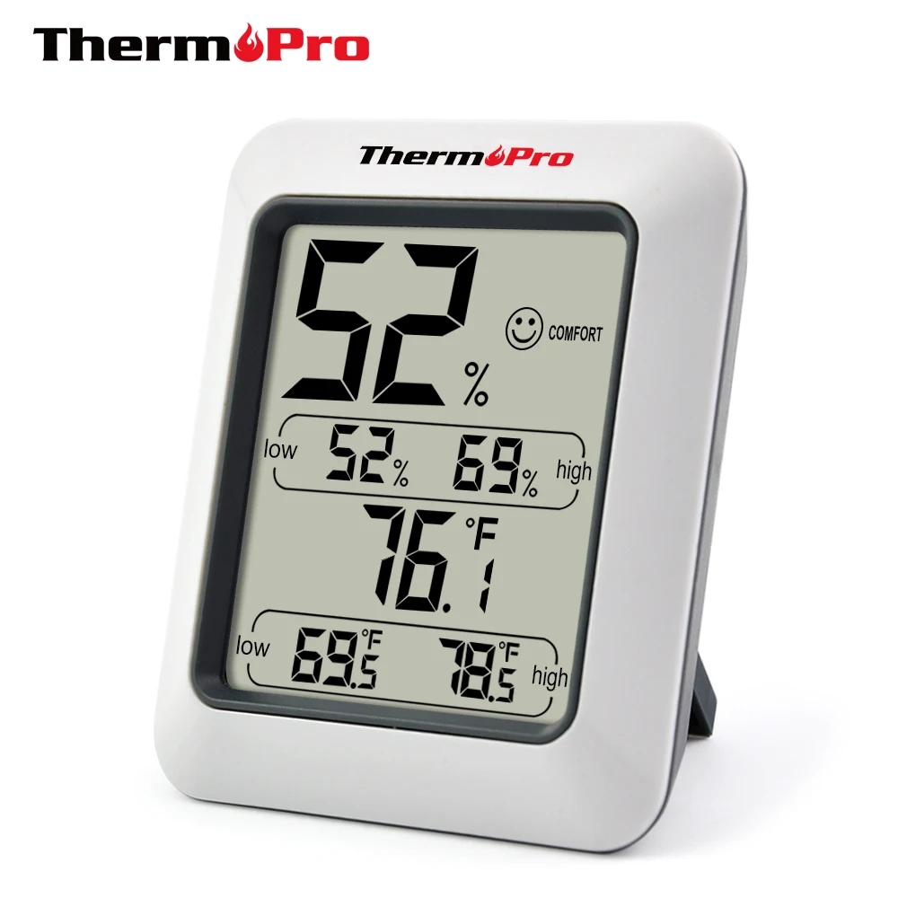 

ThermoPro TP50 Digital Indoor Temperature Thermometer Gauge with Temperature Humidity Sensor, White