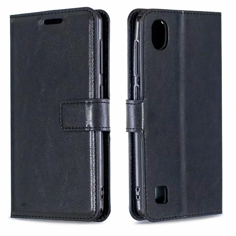 

High Quality PU Leather Flip Wallet Case For ZTE Blade A5 2019 With Stand Card Slots, As pictures