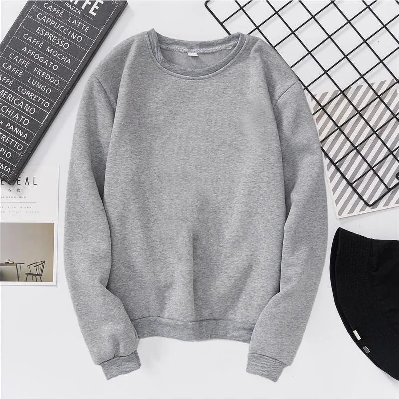 

2021 women clothing Cheap Round Neck Plain Sweatshirt Without Hood Thick Man custom Pullover Hoodie, Picture shows