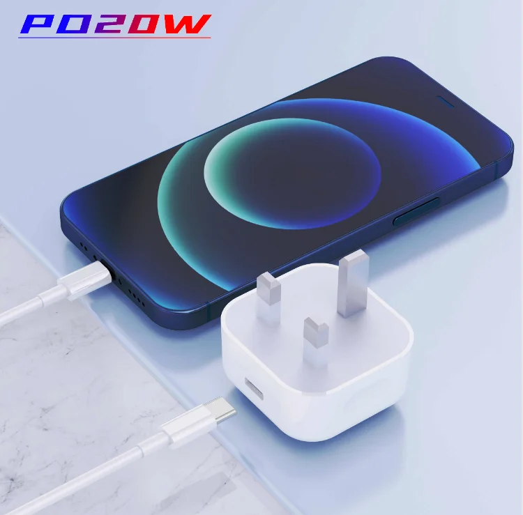

Us/eu/uk/india Plug 20w Cell Phone Fast Charger Type-c Pd Usb Wall Charger