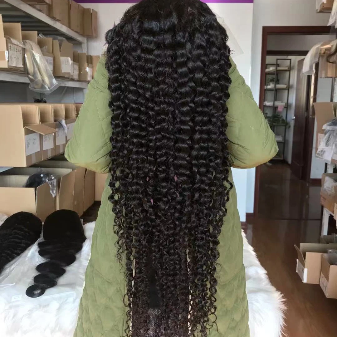 

28inch 13x4 hd lace front wig deep curl 100% virgin human hair