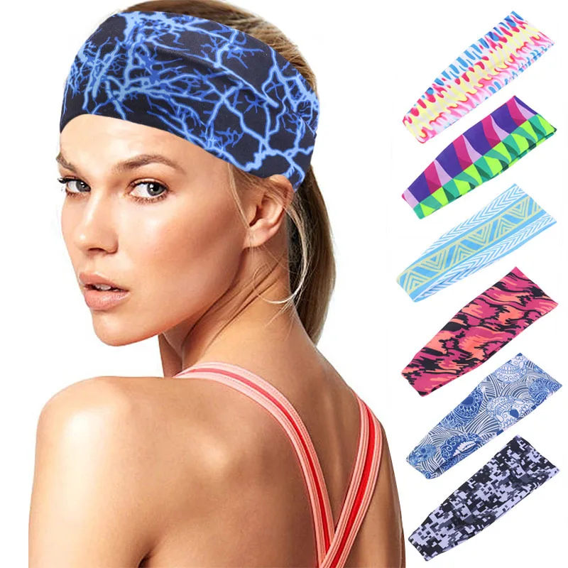 B.PHNE Non Slip Fitness Hair Band Sweatband Elastic Sports Headbands for Yoga Running