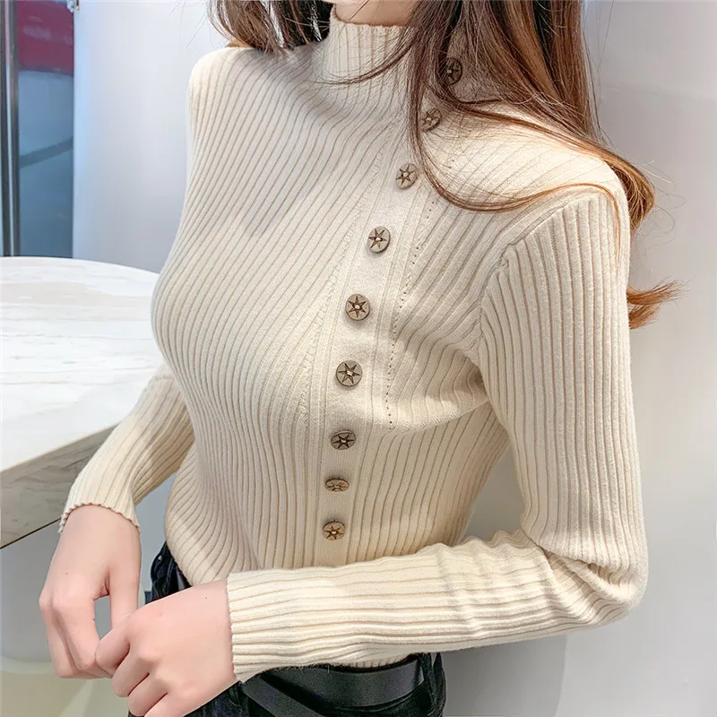 

Fashion Popular Turtleneck Sweater Women 2020 Autumn Winter Sweater Pullover, 7 color
