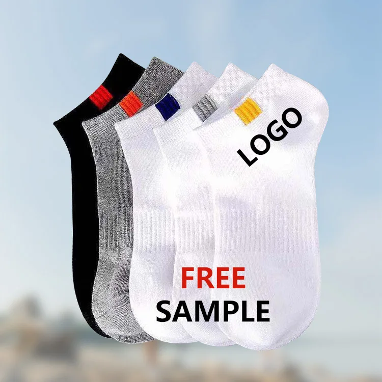 

Custom Cotton Print Embroidered Design Customize LOGO Sports Boat Casual Socks For Men