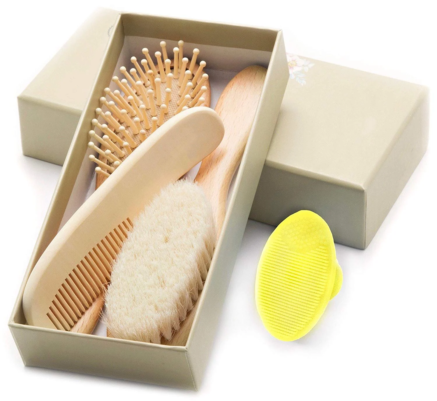 wooden baby brush