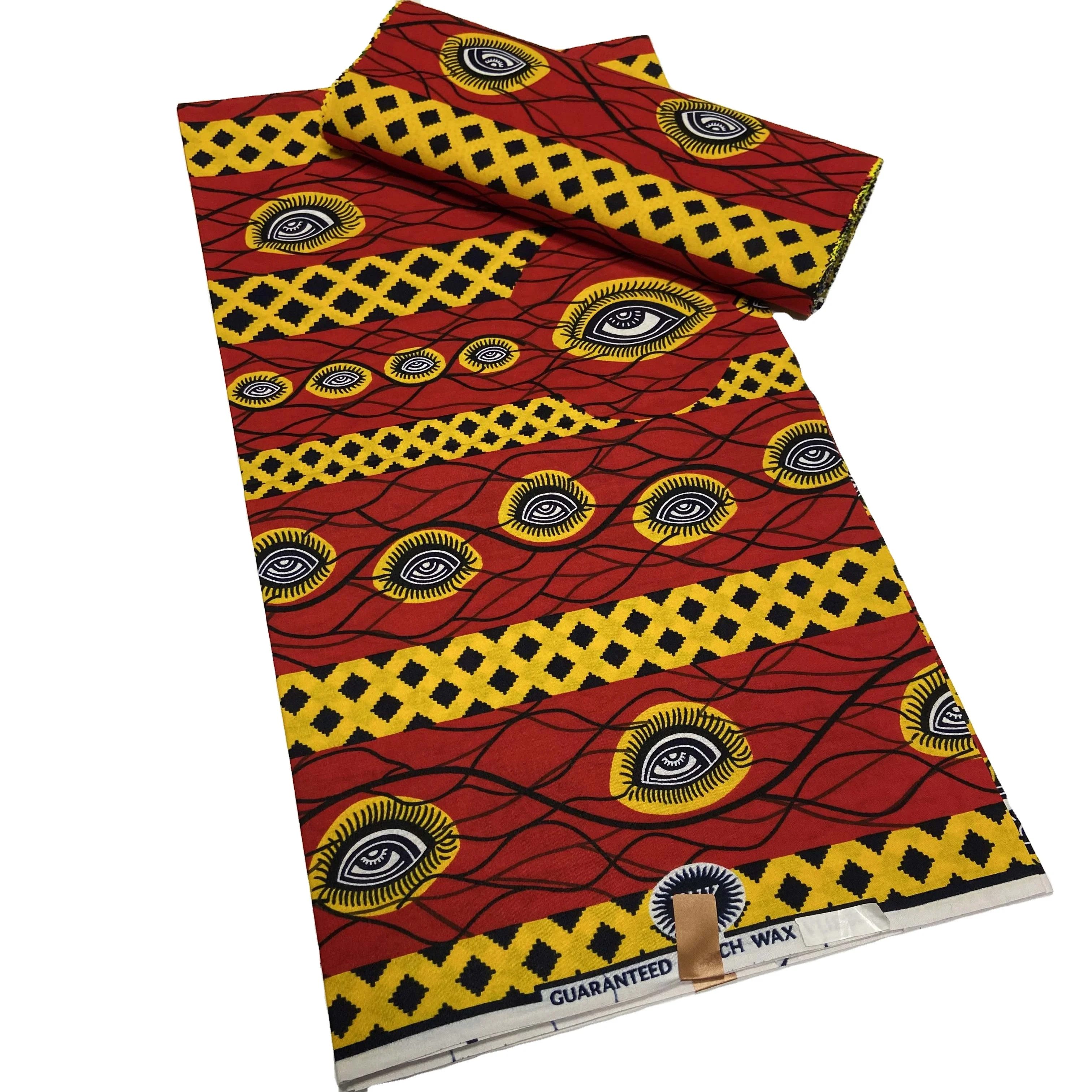 

100% Cotton Africa Ankara Prints Batik Fabric Patchwork Nigeria Real Wax Hand Sewing Tissu For Party Dress Craft Accessory DIY
