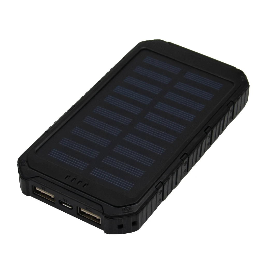 2020 New Style Dual Output Solar power adapter 5V 2A Power Bank 8000mAh With LED Light Popular with Campers - ANKUX.COM