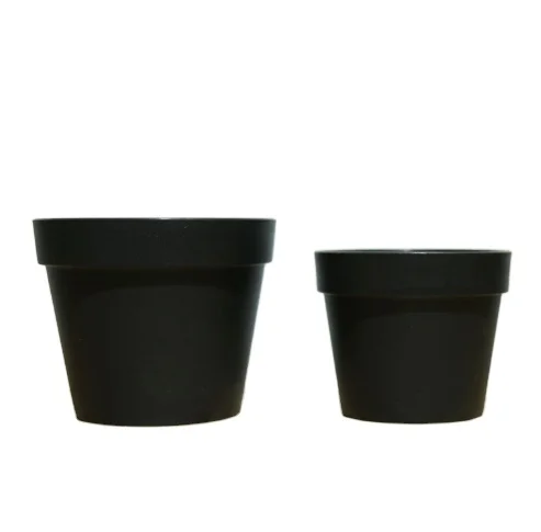 

Frosted International Balcony Decoration Plastic Plant Pot, Black