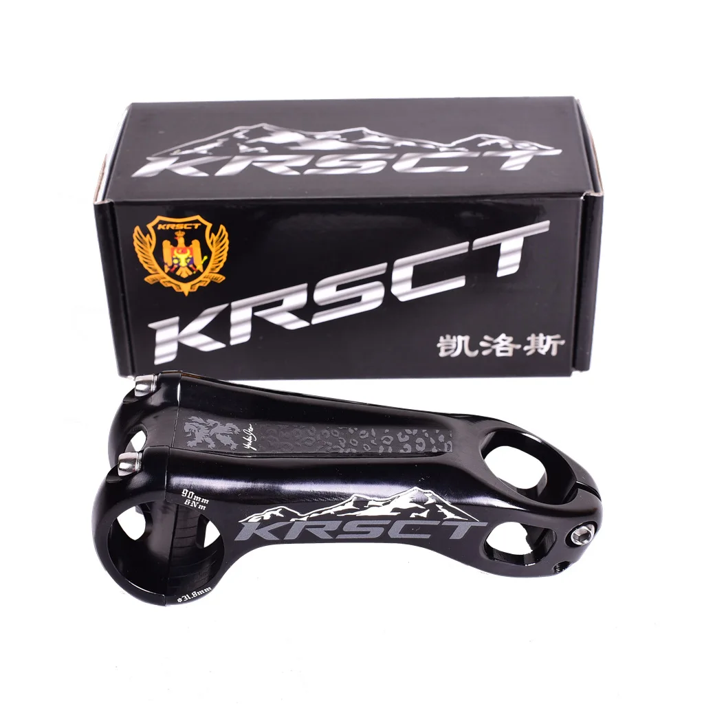 

KRSCT New CNC bicycle stem road mountain bike stem mtb 20 degree 28.6*31.8mm *80/90/100mm cycling bike parts colorful/gray logo