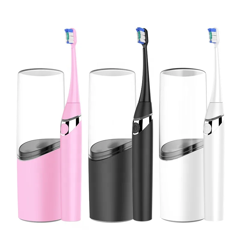 

High Quality Multifunction Portable Travelling UV Sterilizer Electric Toothbrush Smart Toothbrush Kits, White/black/pink