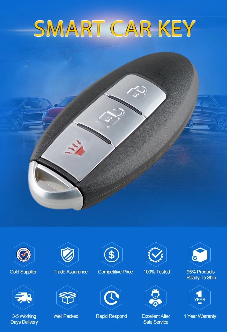 3 Buttons 315mhz Id46/7936 Chip Cwtwbu729 Smart Keyless Fob Car Remote