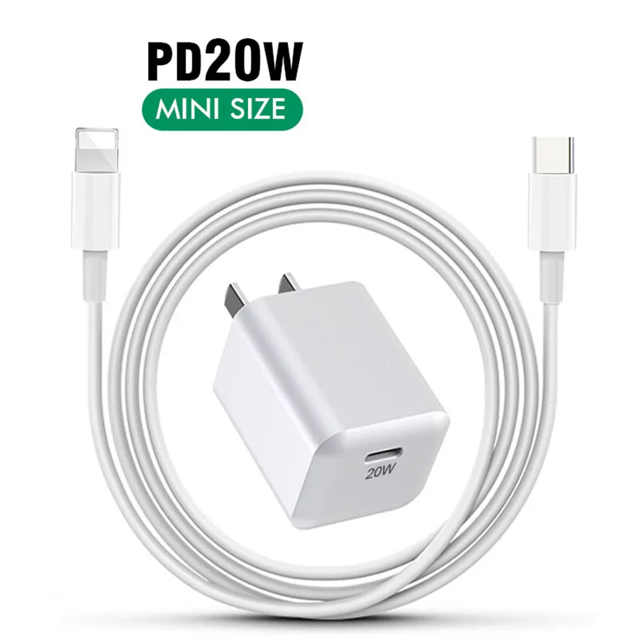 

Portable Us Plug Pd 20w Mini Type C Usb Quick Wall Charger, White or customized