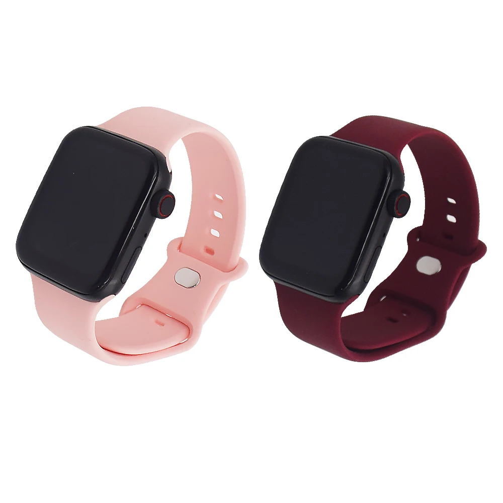 

Silicone Watch Strap Adjustable Smart Watch Band New 38 40 42 44mm For Apple Watch Series 6 5 4 3 2 1