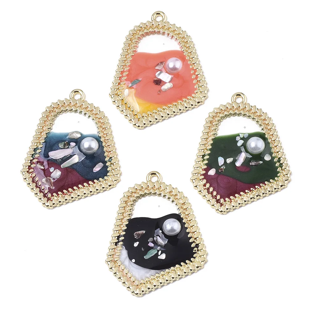 

PandaHall Shell and ABS Plastic Pearl Beads Epoxy Resin Pendants