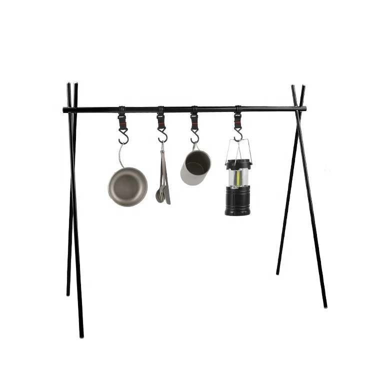 

Aluminum Foldable and Portable Camping Hanging Rack with Hook, Custom colors