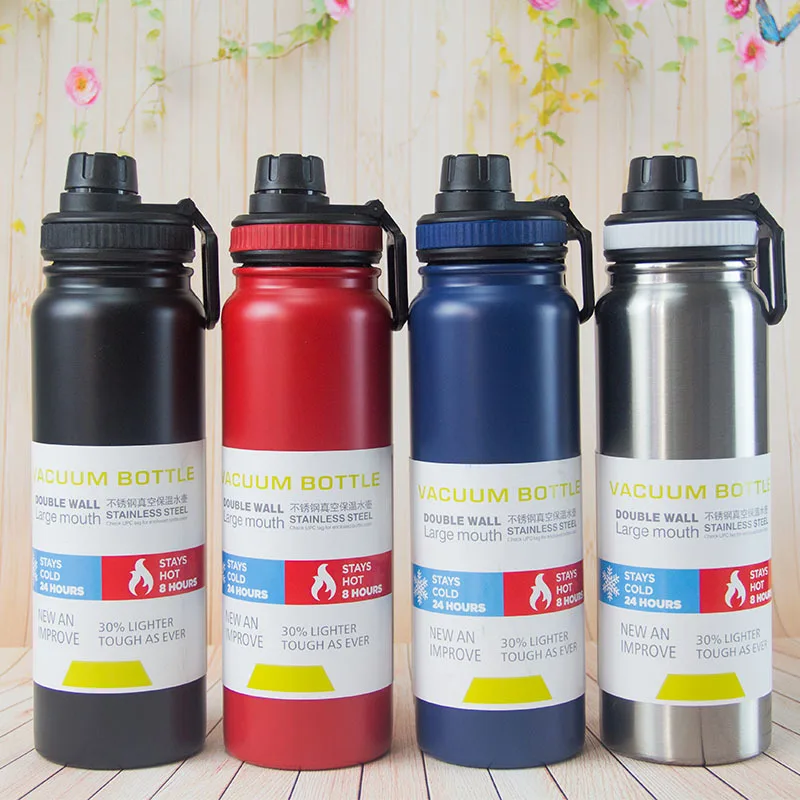 

600ml 800ml Double wall stainless steel sport water bottles Sports bottle that keeps heat for 12 hours, 4 color