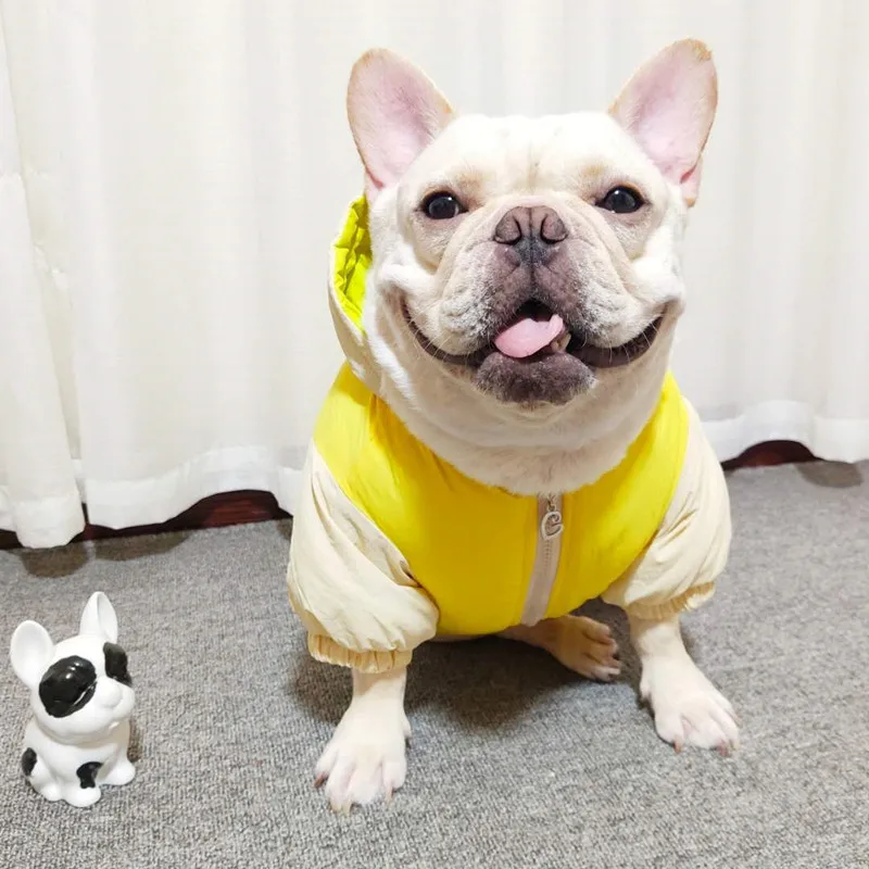 

Popular new winter warm dog zipper plus cotton coat cold-proof pet jacket