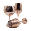 Fancy glass stemware in rose gold color for wedding centerpiece