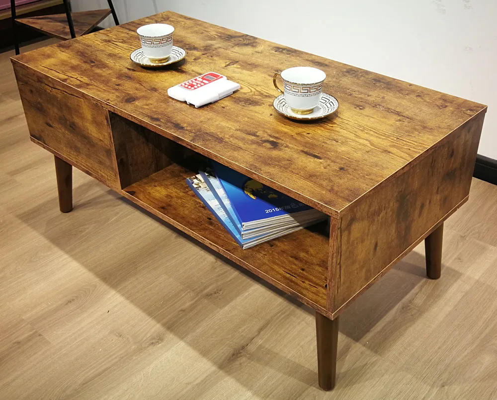 Solid Wood Leg Industrial Wood Coffee Table Tv Stand Cabinet With Storage Buy Industri Kayu Rak Tv