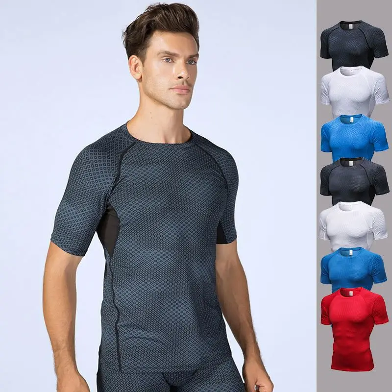 

Anti Uv Quick Dry Fit Mens Gym Tops Compression Base Layer T Shirt