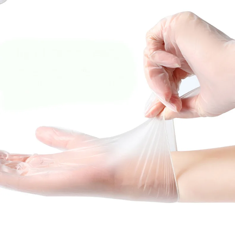 

100 Pack L/XL Extra Large Vinyl PVC Gloves Non Latex Rubber Powder Free Food Grade Safe Supplies Vinyl Gloves