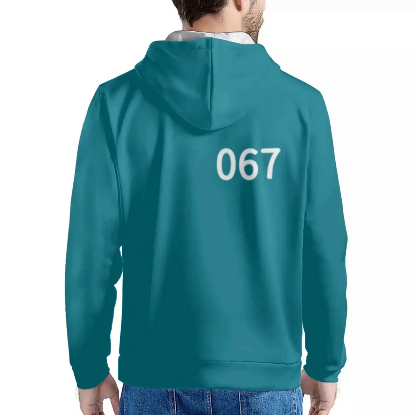 

Custom Logo Streetwear Hoodie Jacket Logo Squid Game Custom Hoodies Women, Red