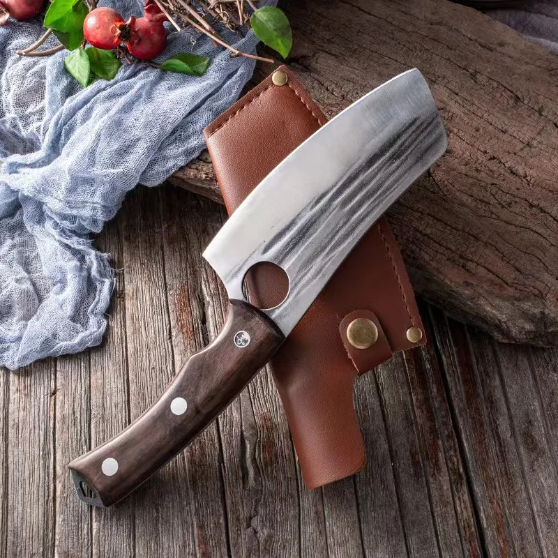 

5 Inch Handmade Forged Cleaver Chopper Kitchen Knife Slaughter Knife Butcher Knife