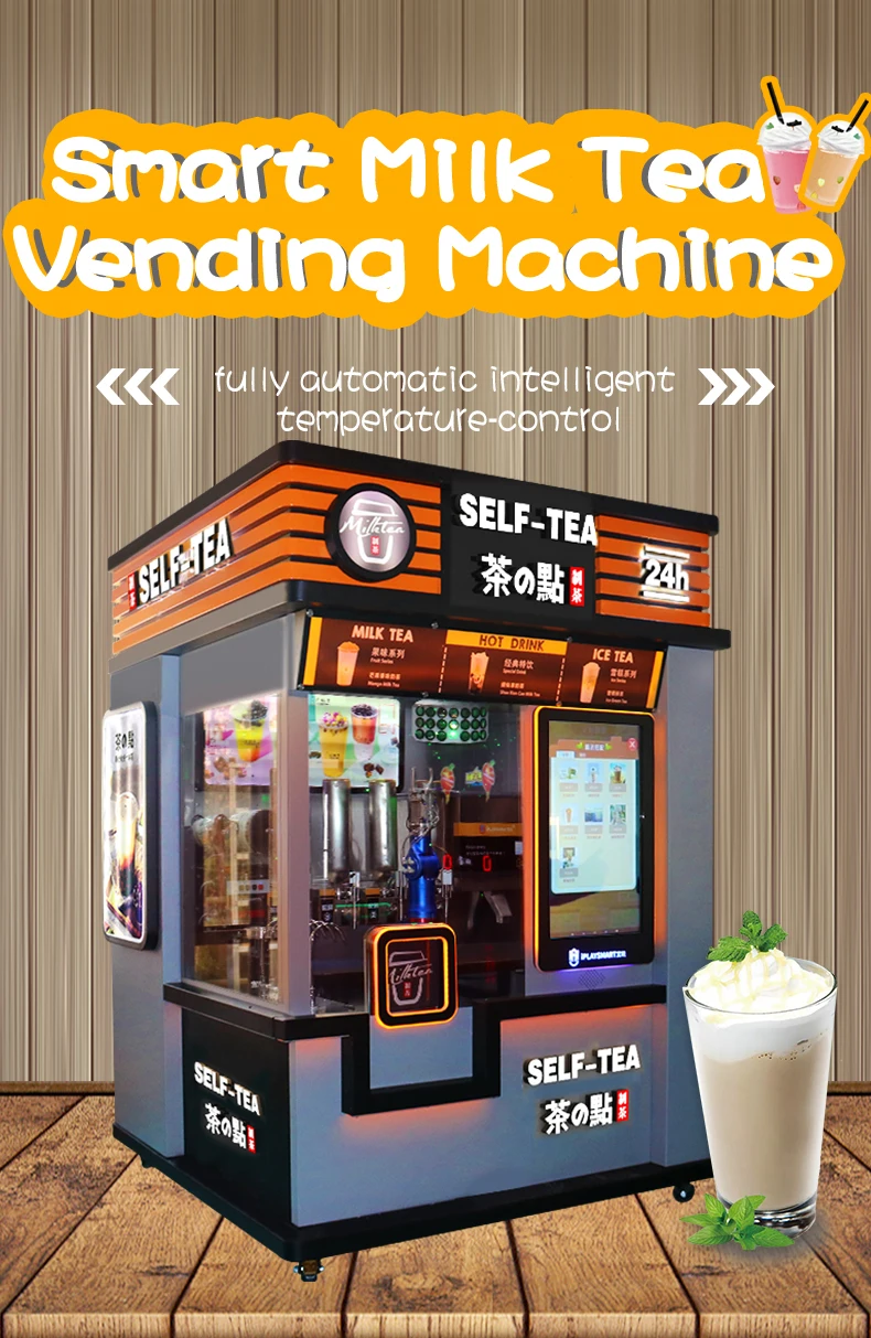 Bubble Tea Vending Machine Automatic Robotics Arm Smart Cold Drink Coffee Boba Milk Tea Vending Machine For Sale Manufacturer