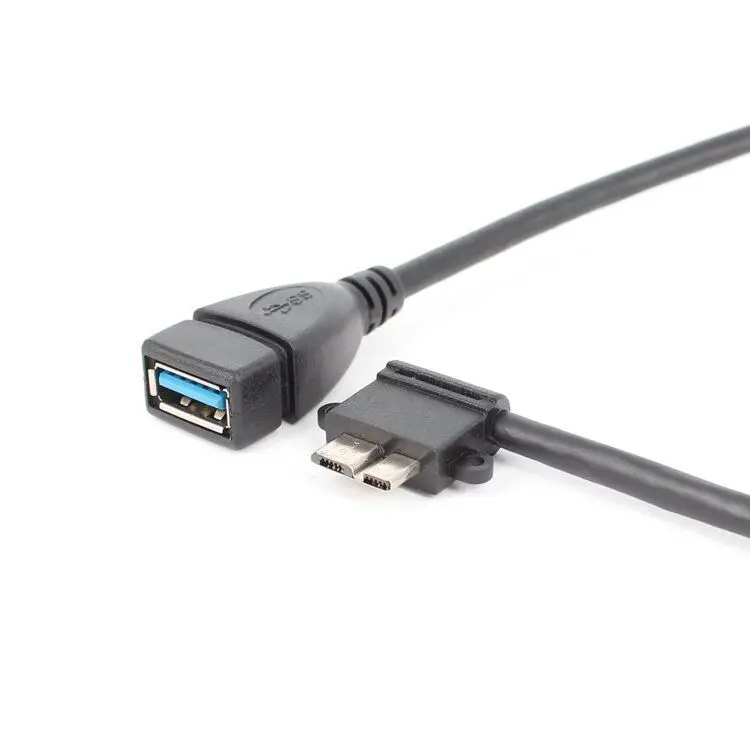 Micro usb 3.0 B male with pane