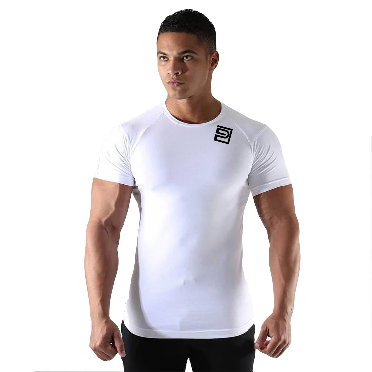 

Gym Wear Men T Shirt Custom Dry Fit Dryfit Fabric Polyester Tee Man Compression Fitness Sport T-shirt