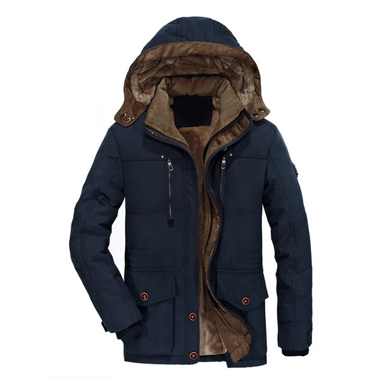 

Custom Men's Clothing Winter Casual Thick Hooded Cotton Coat