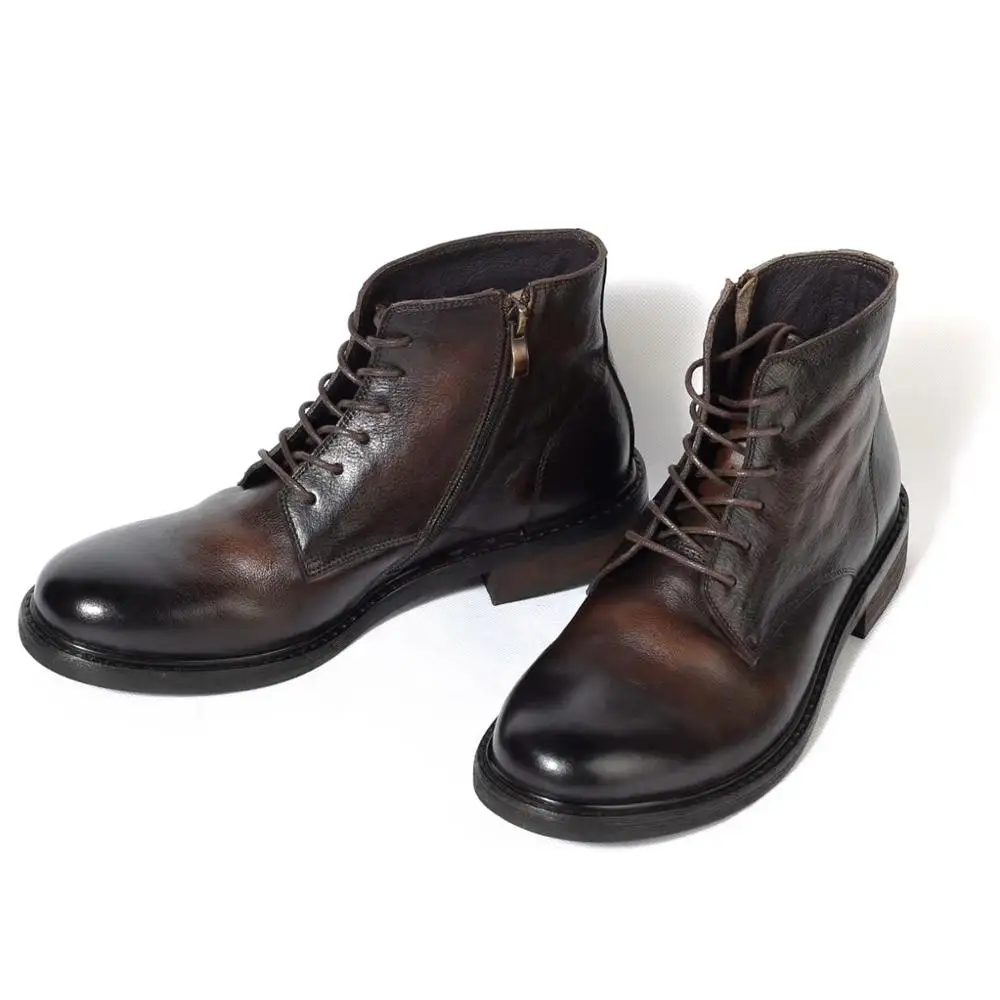 

Black leather men genuine leather virage lace up martin boots waterproof boots leather men india