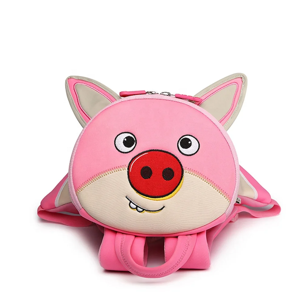 

High quality waterproof cute zodiac series hai pig pink children's school bag