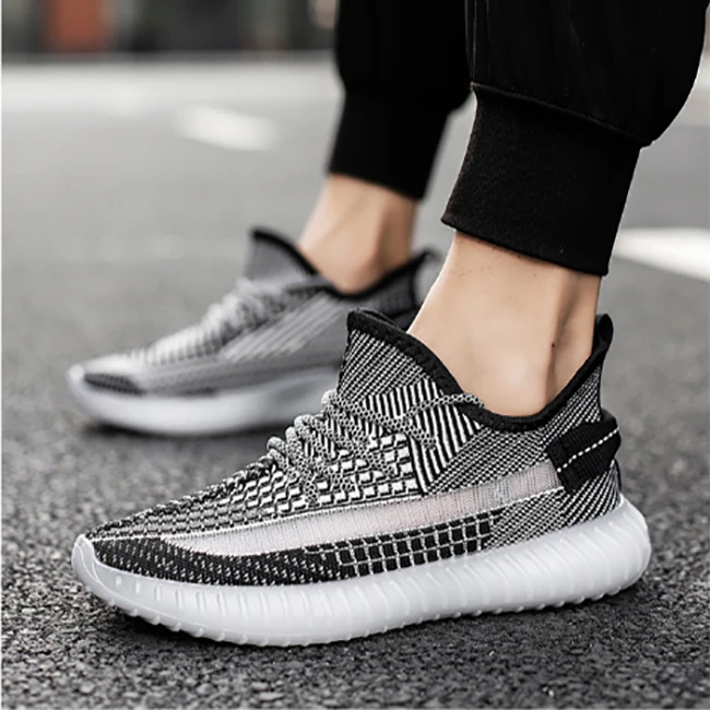 

Spring And Summer Korean Casual Sports Shoes Men Male Charms Sneakers, Black grey khaki