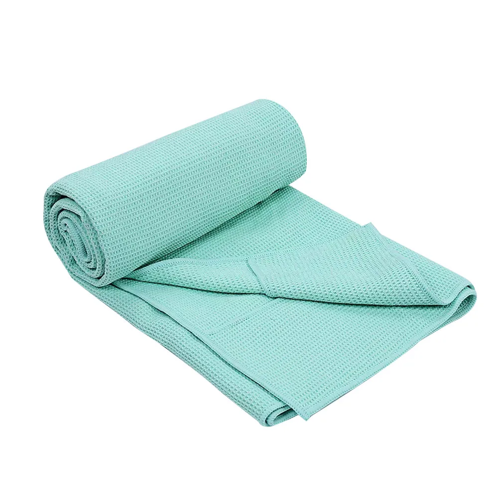 

Free sample super absorbent microfiber waffle fitness towel yoga mat private label, Bule, sky blue, red, pink, gray, orange, green or customzied