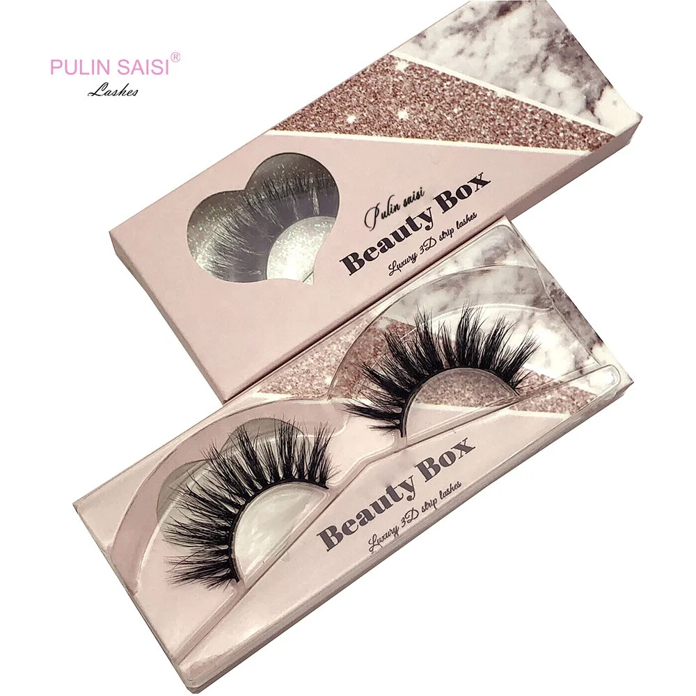 

wholesale silk lashes custom eyelash packaging 3d faux mink eyelashes, Natural black faux mink eyelashes