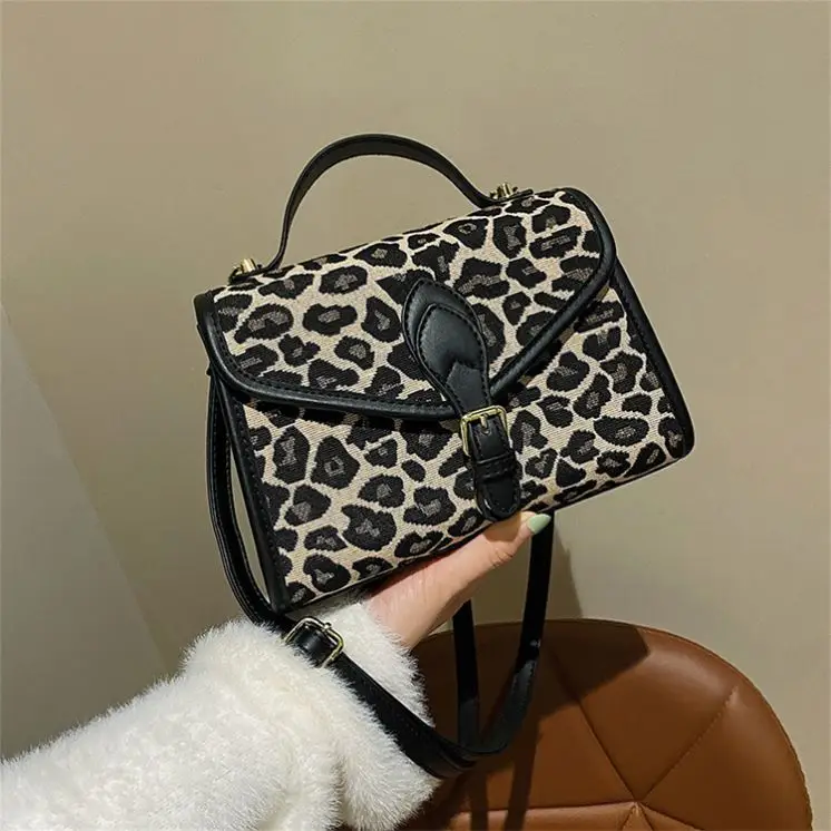 

D12068 Temperament leopard print casual single shoulder bag street trend fall 2021 new women fashion handbags