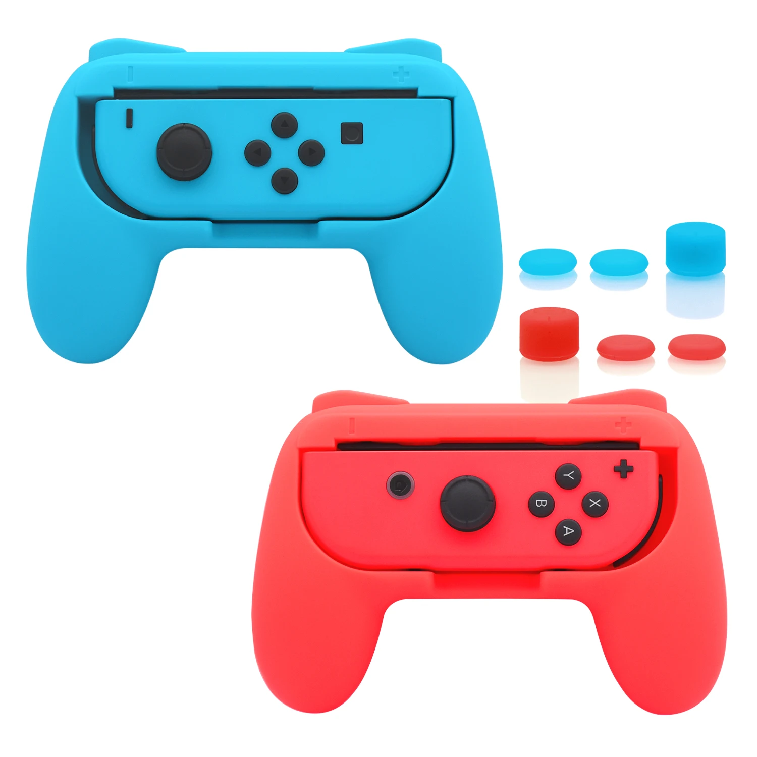 

Hot Sale Video Game Pro Hand Grip Kit For Nintendo Switch Controller, Blue red