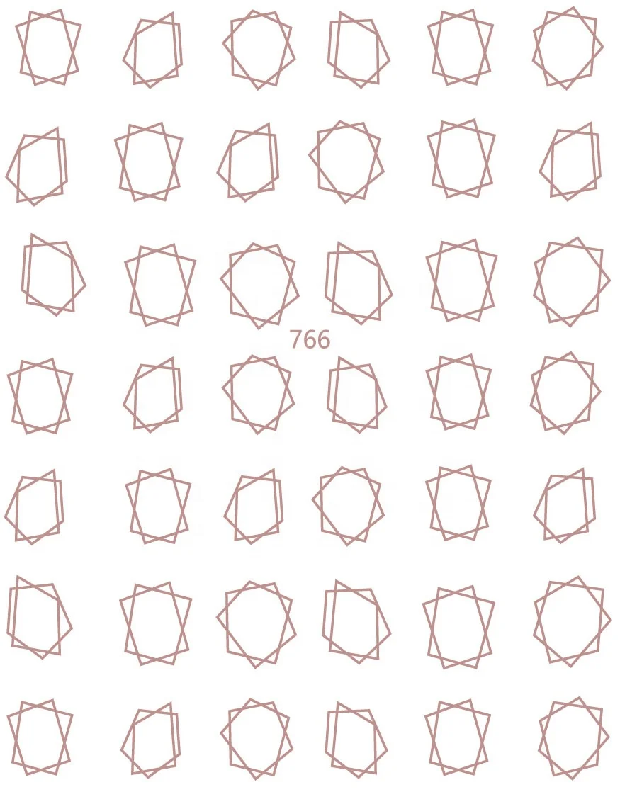 

Paso Sico Simple Geometric Border Lines Black White Silver 3D Adhesive Nail Art Sticker Decals for Manicure Products