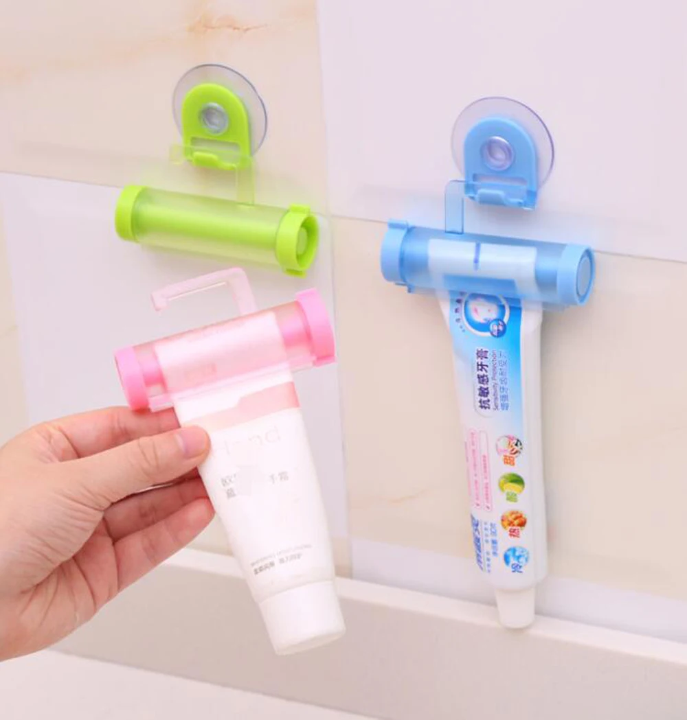 

Promotion Gift Item Bathroom Accessories Set Toothpaste Holder Squeezer Tube Dispenser