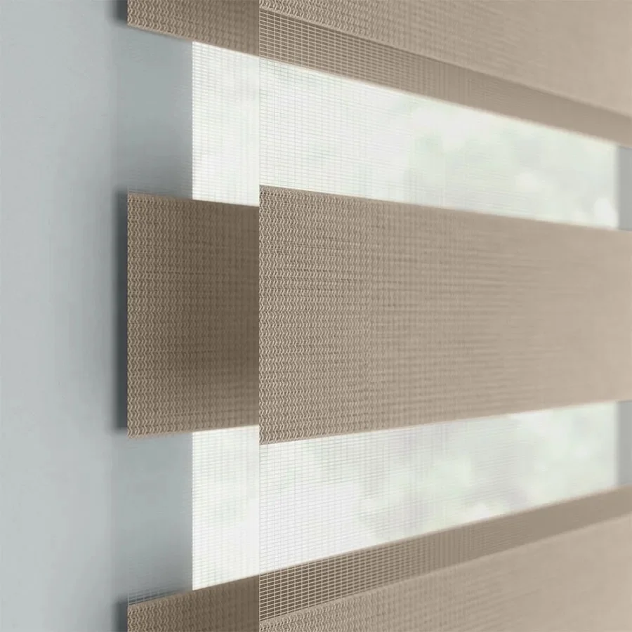 Motorized Twins Dual Zebra Blind Combi Zebra Roller Curtain Electric Day and Night Double Zebra Roller Blind Shades for Window