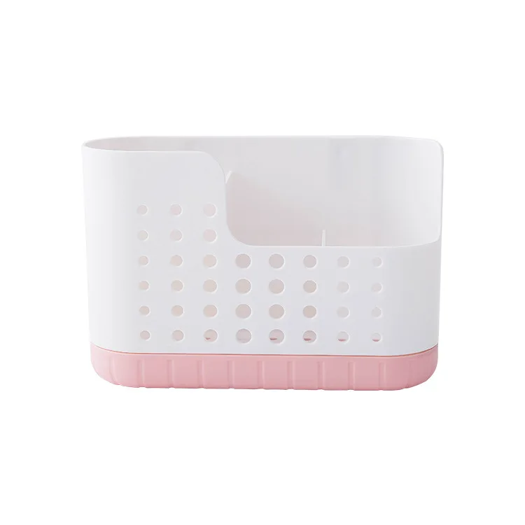 

Self-designed Kitchen Nail-free Paste Drainable Hanging Chopsticks Box, Pink grey