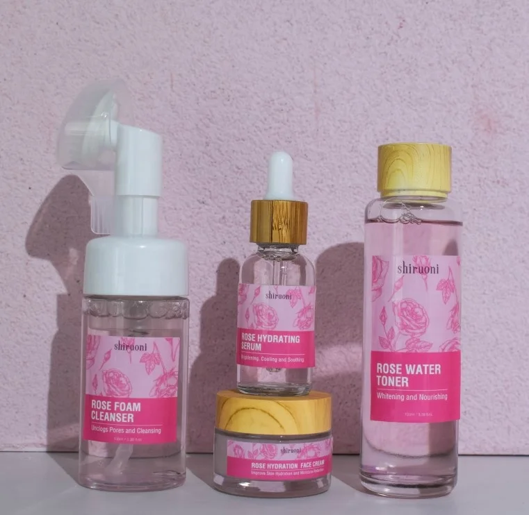 

Hot Sale Products Professional Beauty Skin Care Moisturizing Skin Care Products Rose Serum Skin Care Set, Customed color